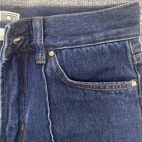 Toteme 2022 new design casual fashion versatile leg shape small fold blue jeans - Picture 4 of 7